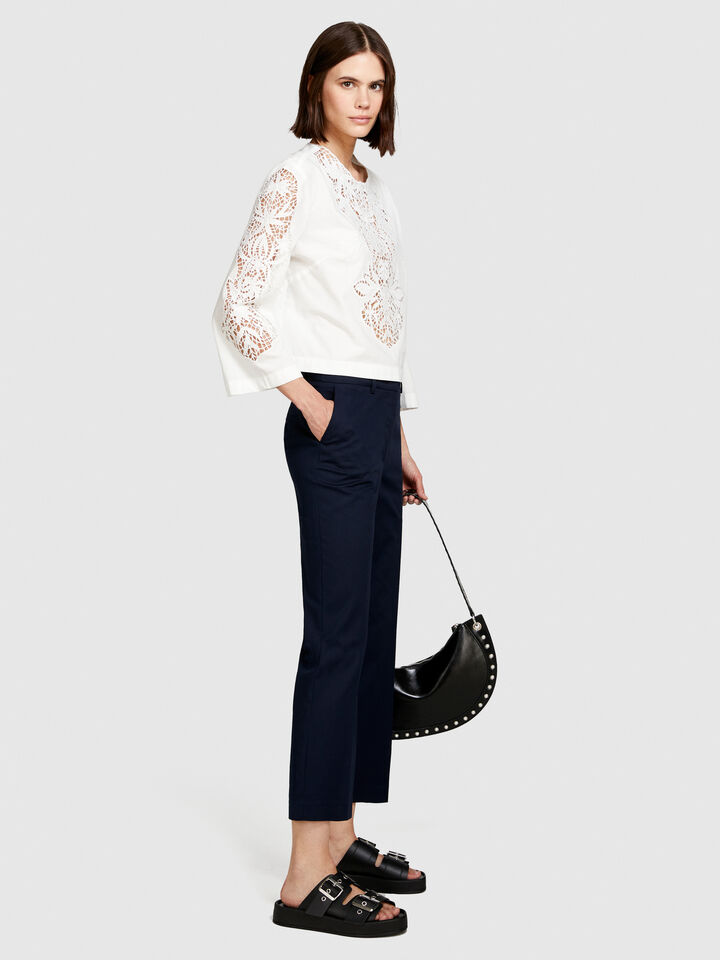 High-waisted trousers - women's high-waisted trousers - Dark Blue | Sisley image number 2
